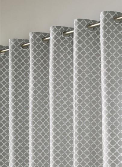 Silver Cotswold Fully Lined Eyelet Curtains Pair