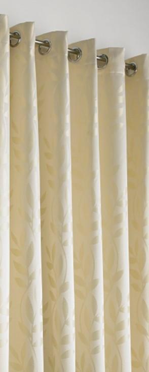 Cream Tivolia Fully Lined Eyelet Curtains - Pair - Including Free Tie Backs