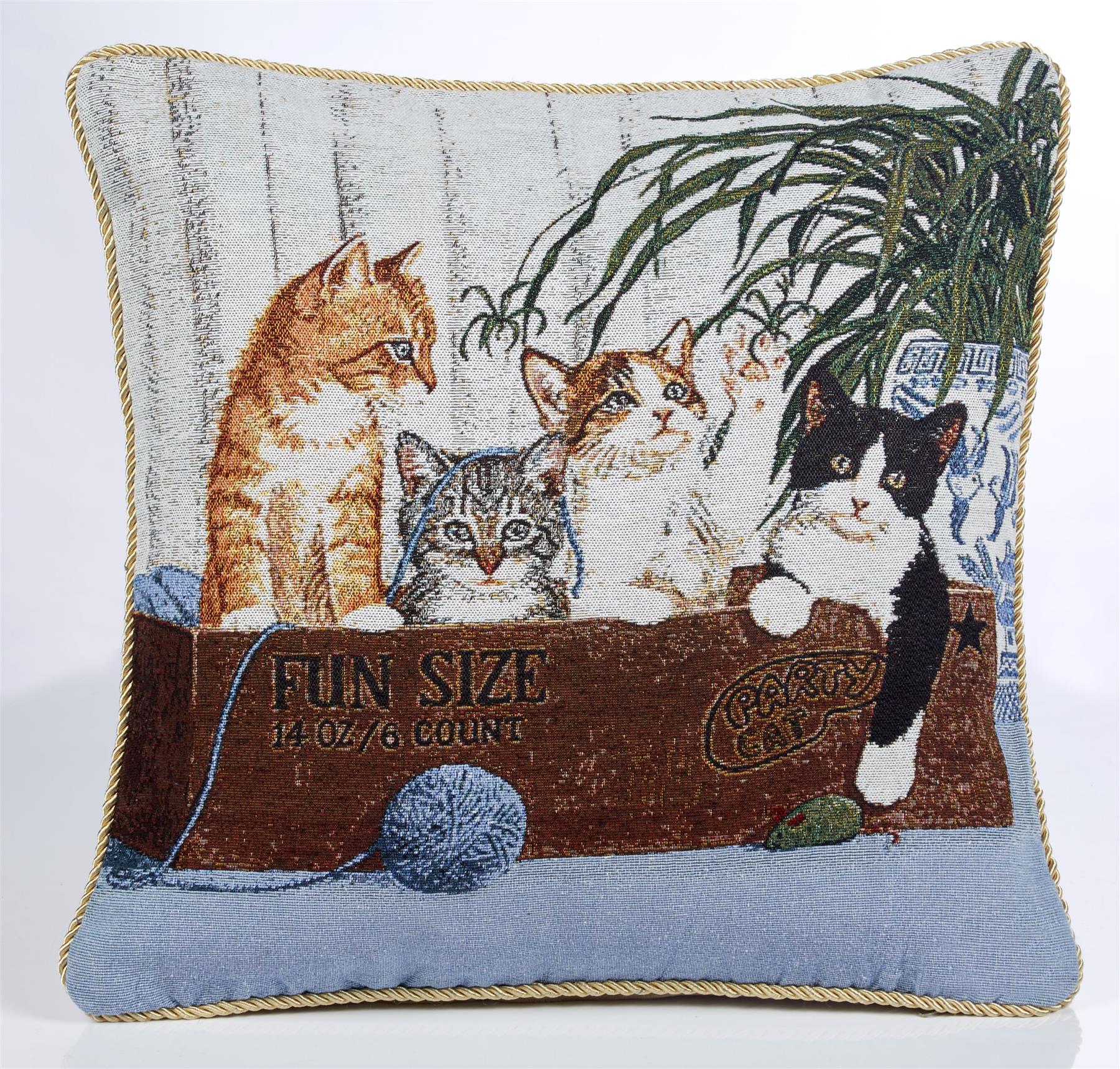 Multi Kittens Tapestry Cushion Cover