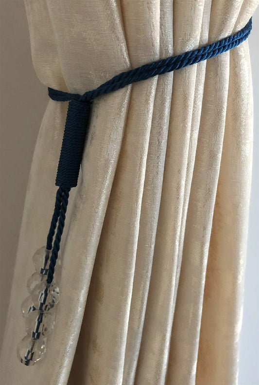 Sapphire Blue Single Tsar Curtain Tie Backs