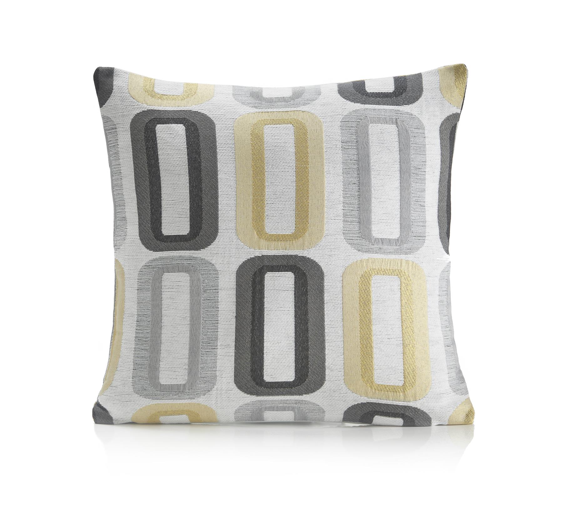 Ochre/Silver Lisbone Chenille Cushion Covers