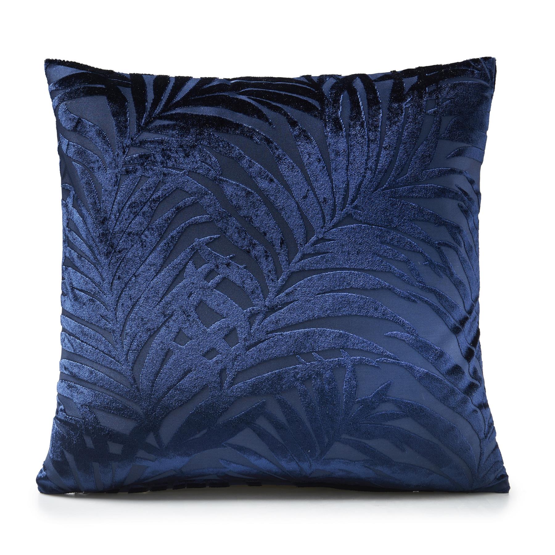 Navy Kewi Geometric Chenille Cushion Covers