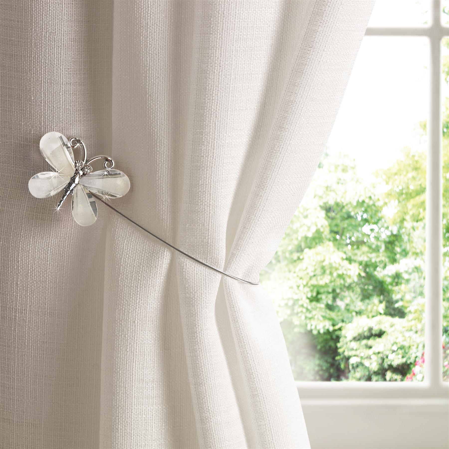 Cream Butterfly Magnetic Curtain Tie Backs