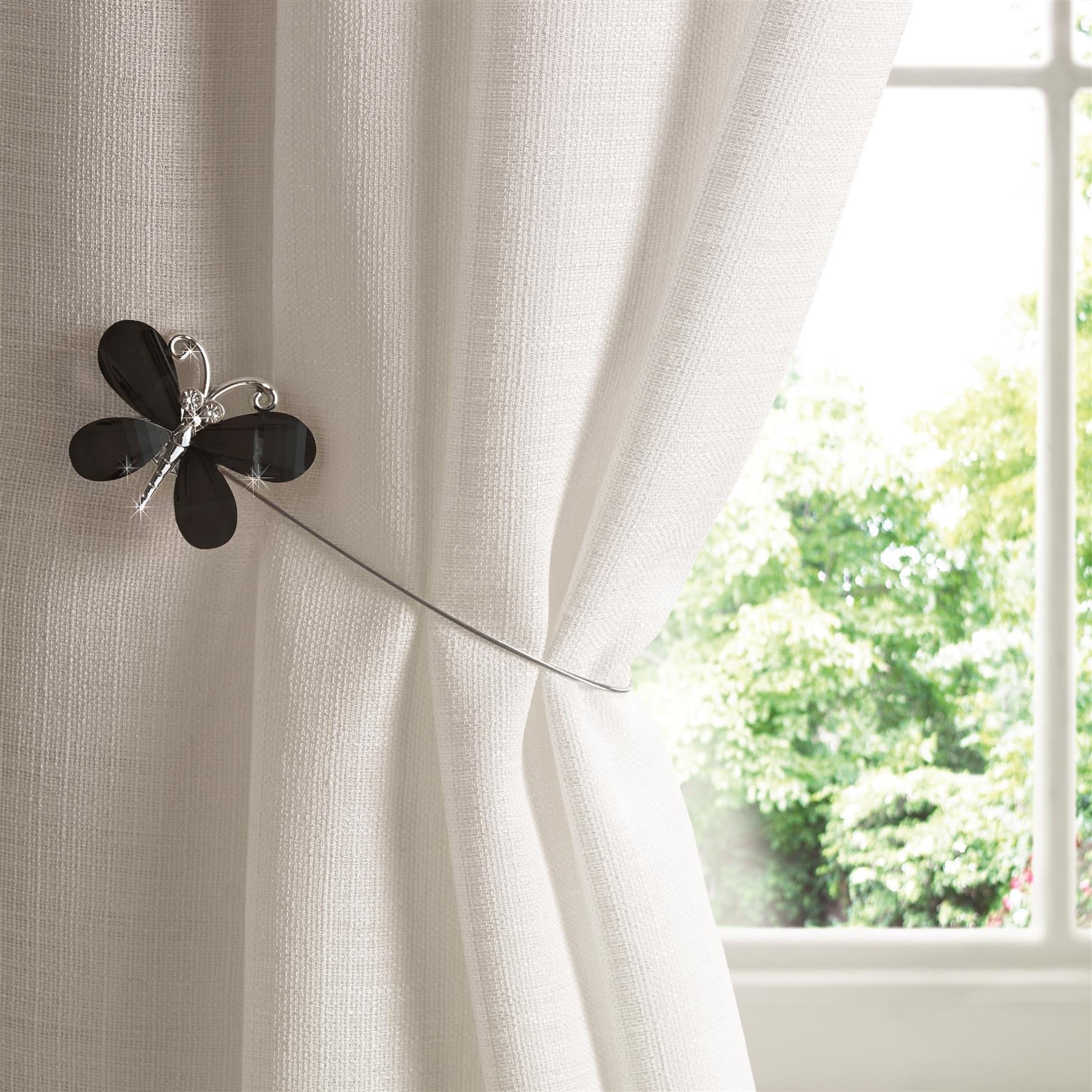 Black Butterfly Magnetic Curtain Tie Backs