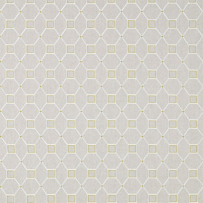 Baroque Trellis Fabric by Sanderson - DART236359 - Daffodil/Linen