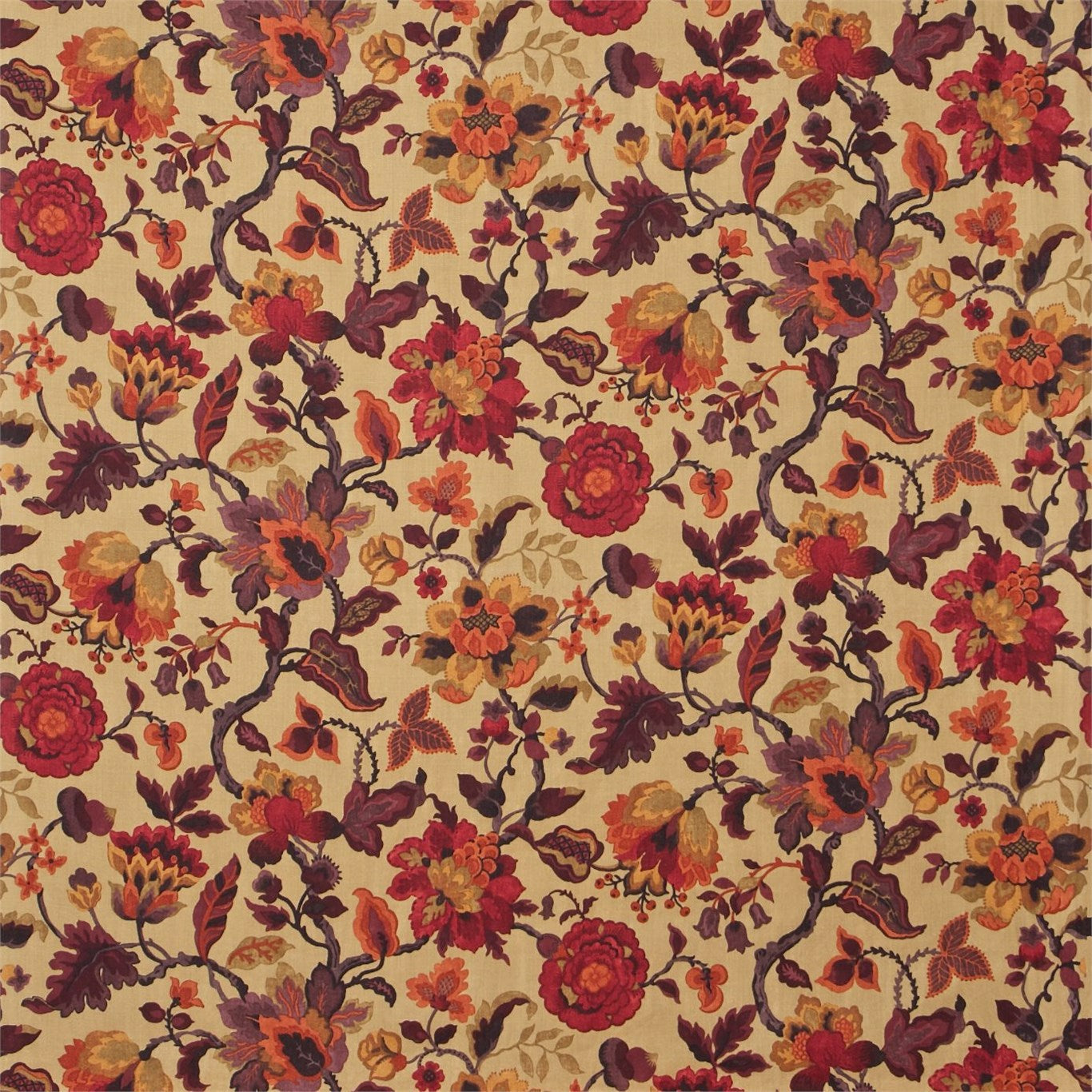 Amanpuri Fabric by Sanderson - DAUP224431 - Old Gold/Aubergine
