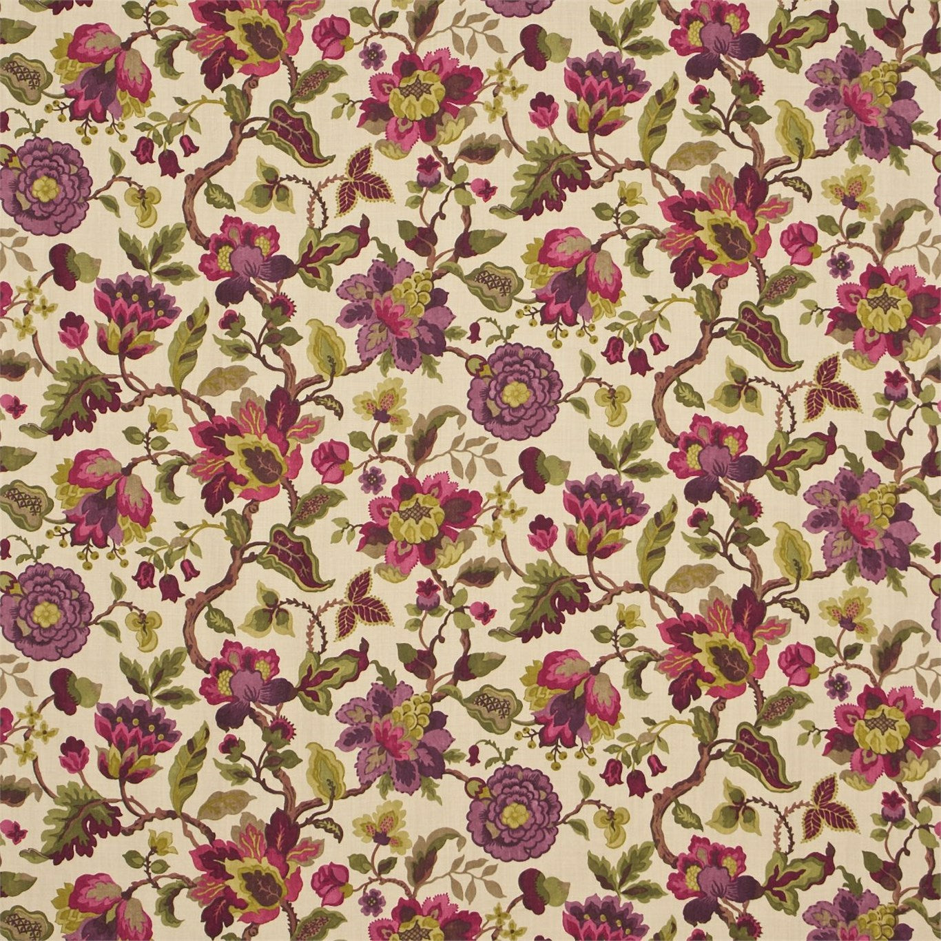 Amanpuri Fabric by Sanderson - DAUP224432 - Mulberry/Olive