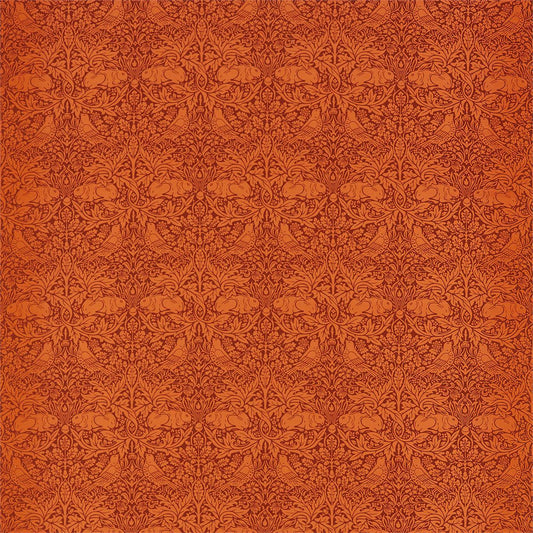 Brer Rabbit Fabric by Morris & Co. - DBPF226849 - Burnt Orange