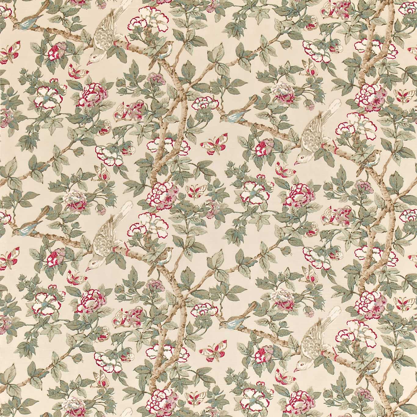 Caverley Fabric by Sanderson - DCAVCA201 - Rose/Pewter