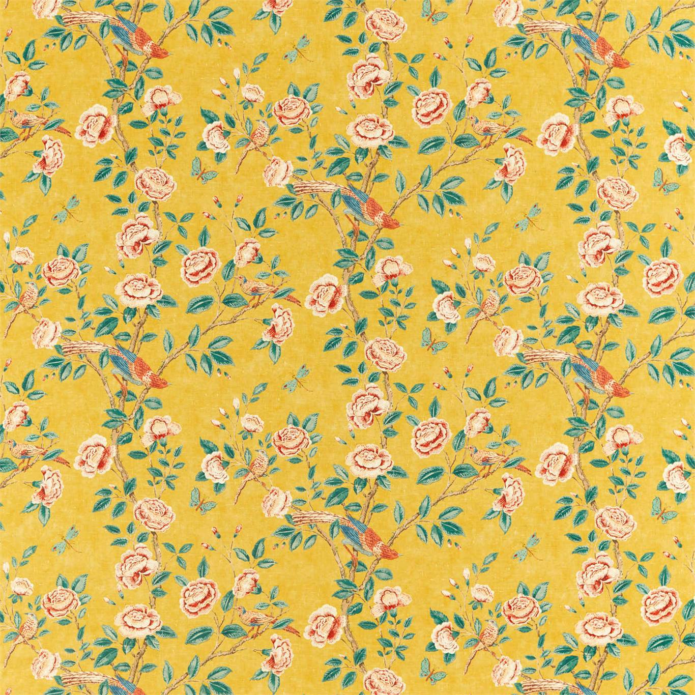 Andhara Fabric by Sanderson - DCEF226633 - Saffron/Teal