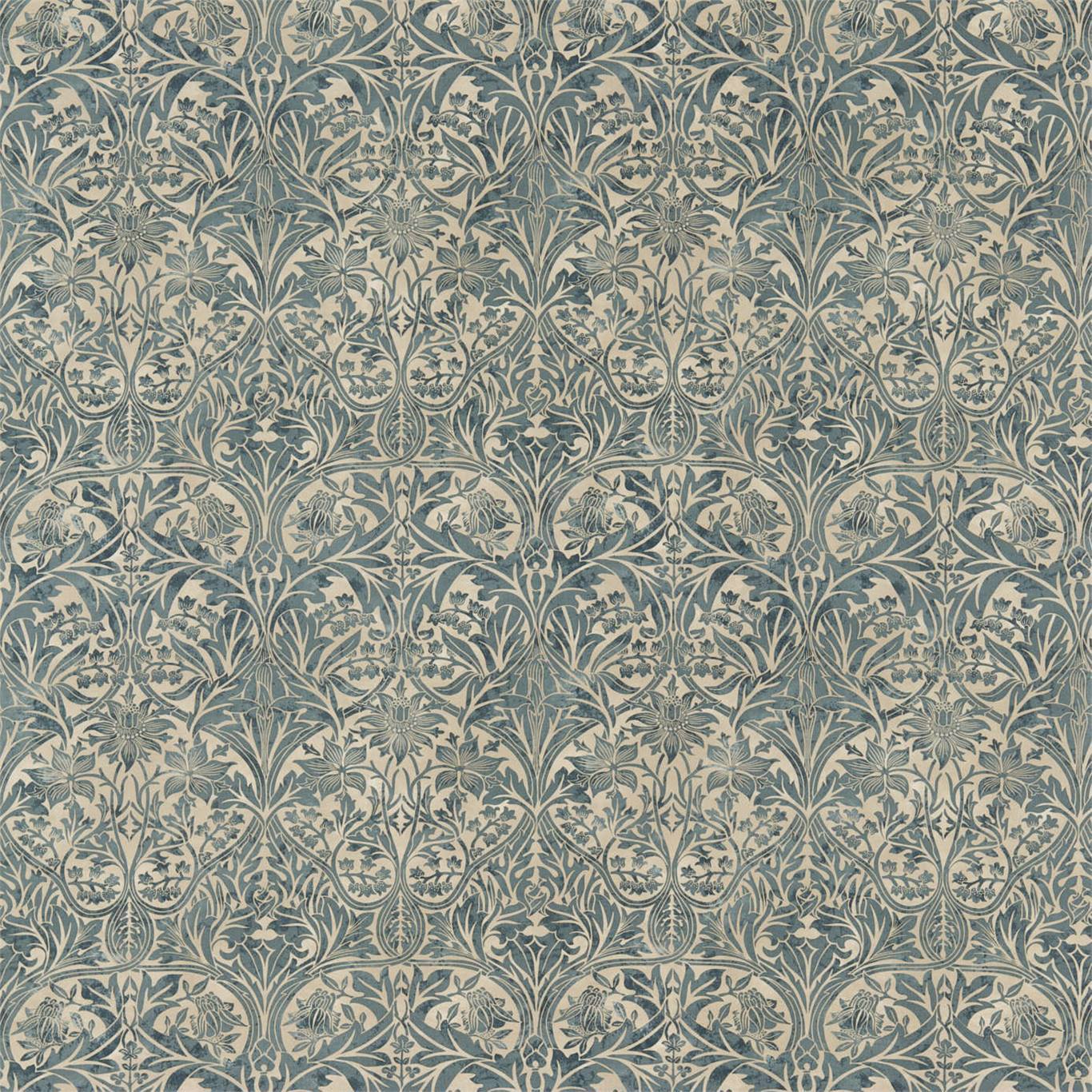 Bluebell Fabric by Morris & Co. - DCMF226721 - Seagreen/Vellum