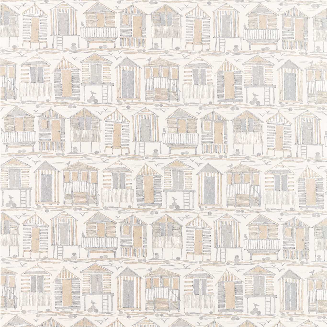 Beach Huts Fabric by Sanderson Home - DCOA226491 - Driftwood