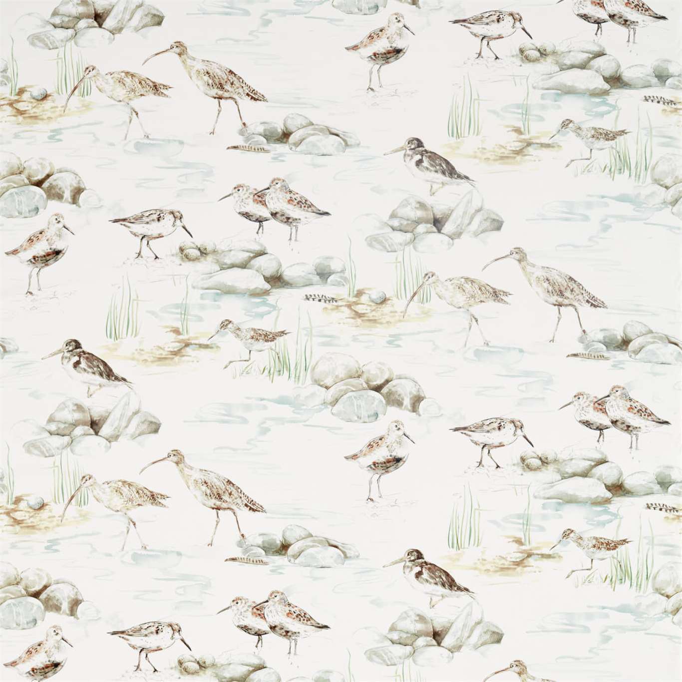 Estuary Birds Fabric by Sanderson