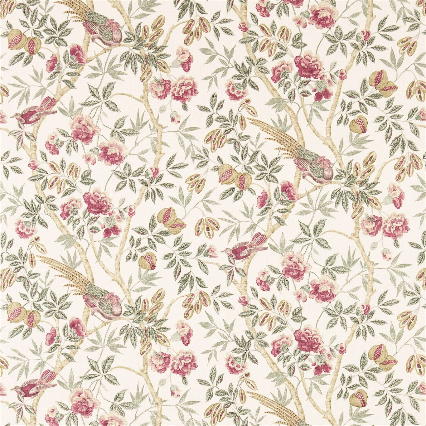 Abbeville Fabric by Sanderson - DFAB223968 - Rose/Calico