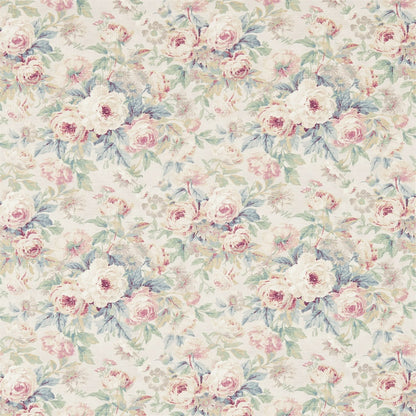 Amelia Rose Fabric by Sanderson - DFAB223977 - Wedgwood/Rose