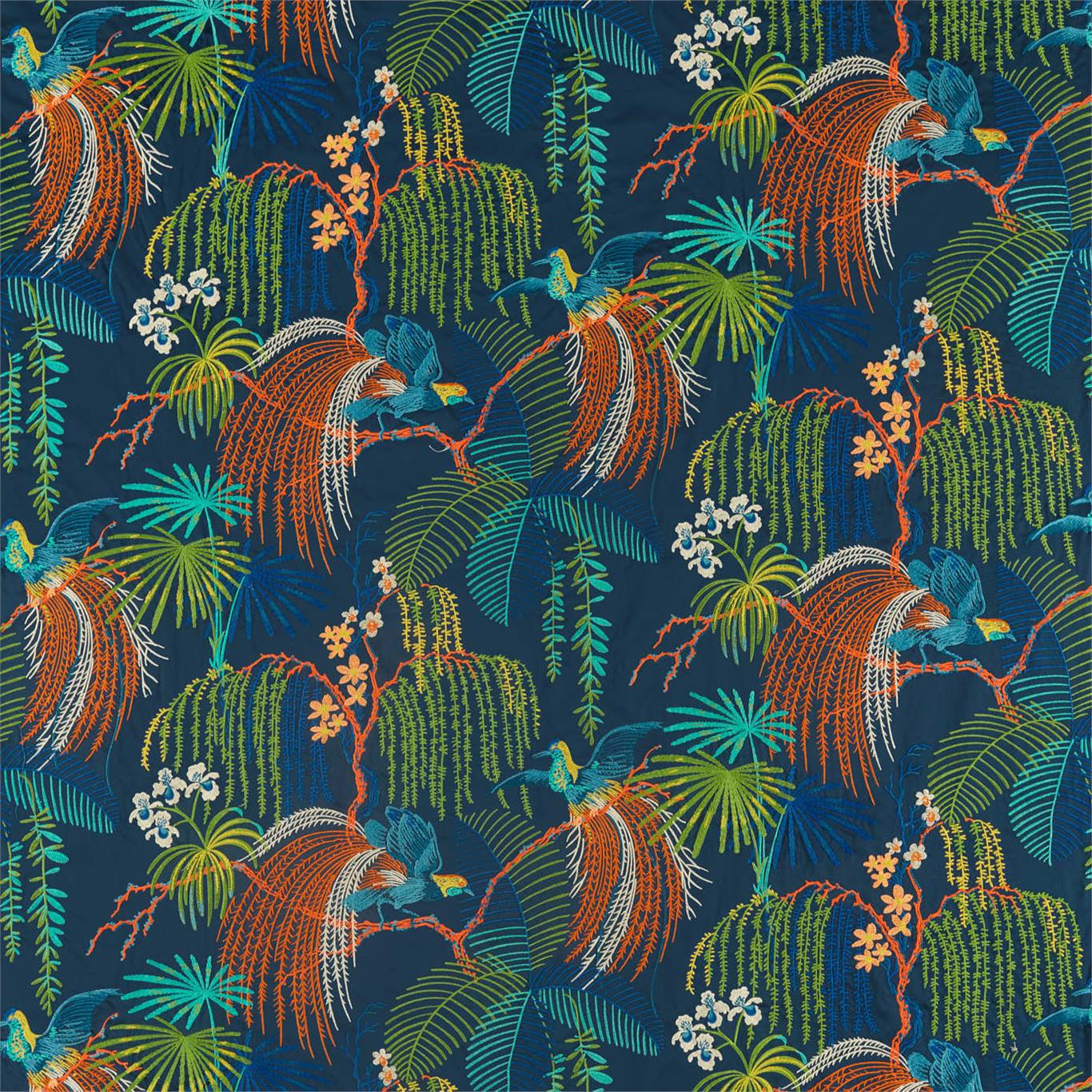 Rain Forest Embroidery Fabric by Sanderson
