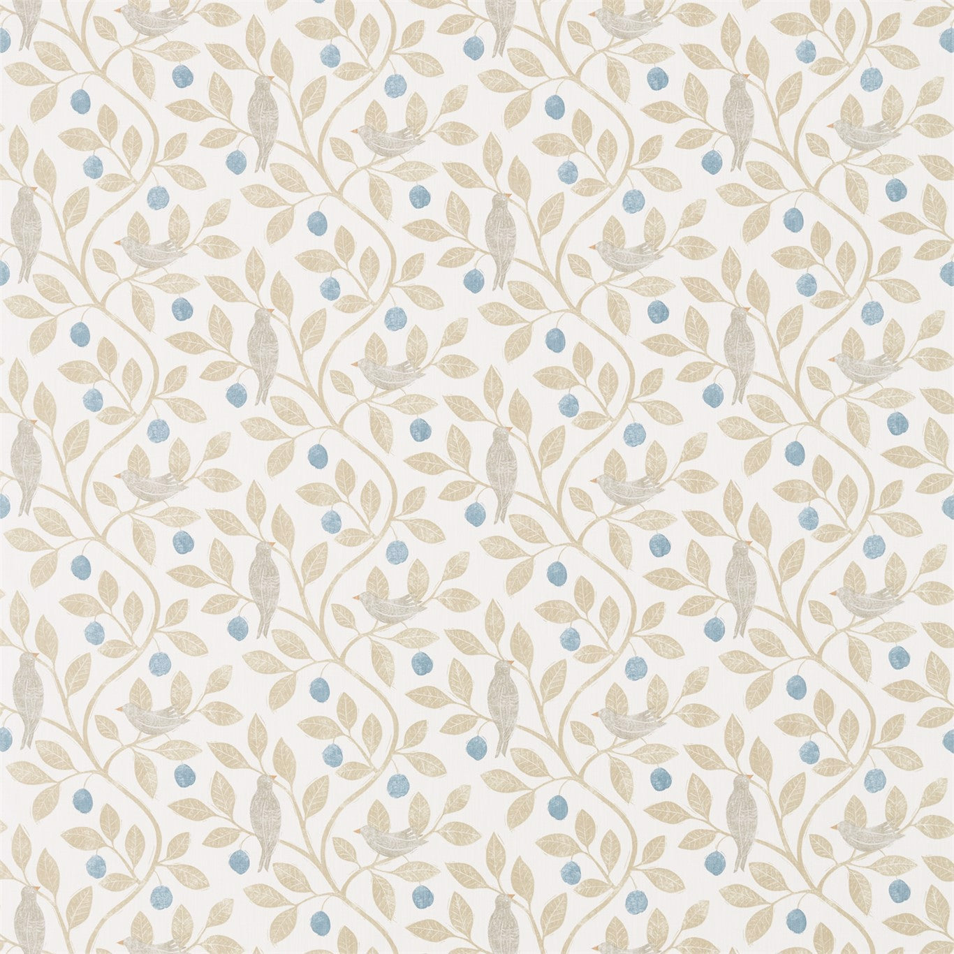 Damson Tree Fabric by Sanderson Home - DHPO226361 - Denim/Barley