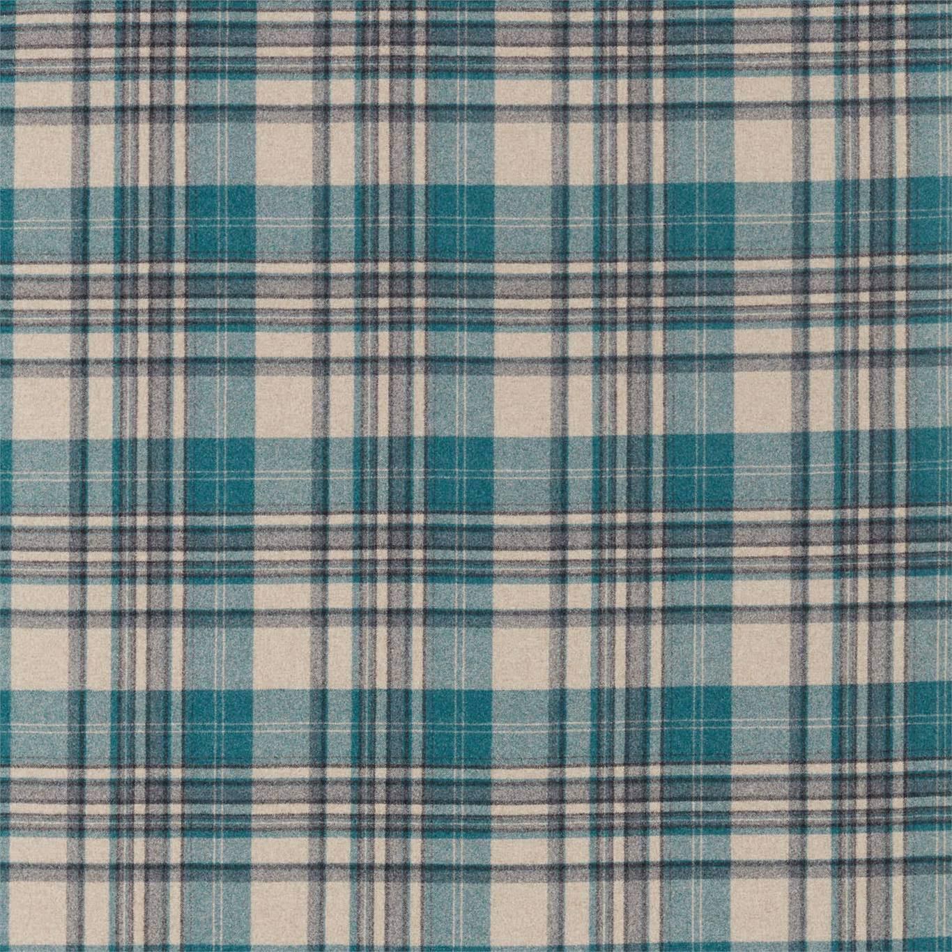 Bryndle Check Fabric by Sanderson - DISW236735 - Chasm