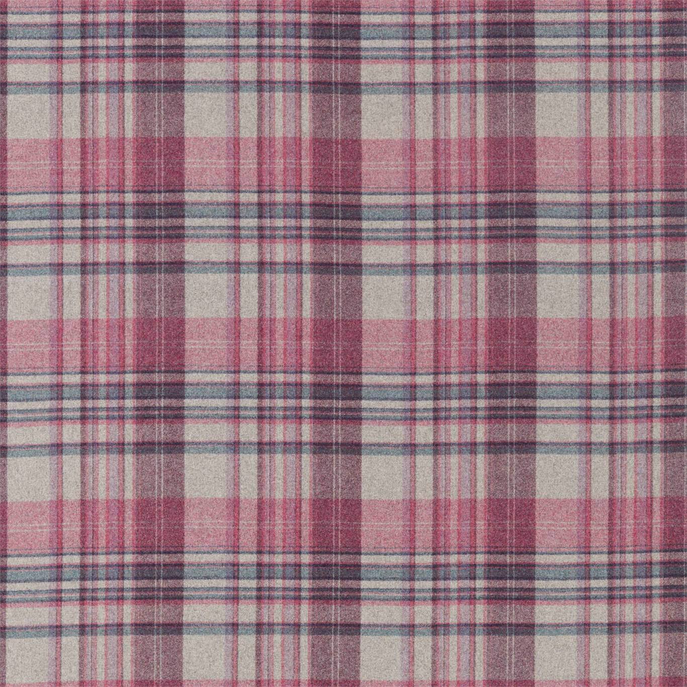 Bryndle Check Fabric by Sanderson - DISW236736 - Mulberry/Fig