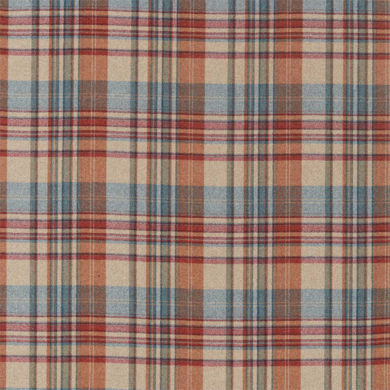 Bryndle Check Fabric by Sanderson - DISW236738 - Russet/Amber