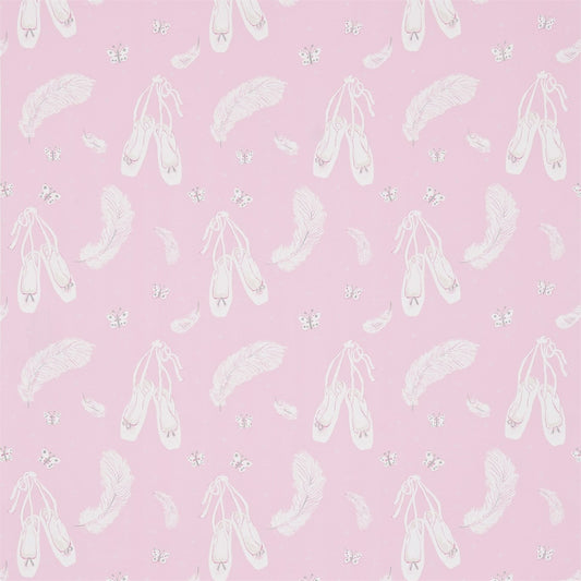 Ballet Shoes Fabric by Sanderson - DLIT223917 - Pink