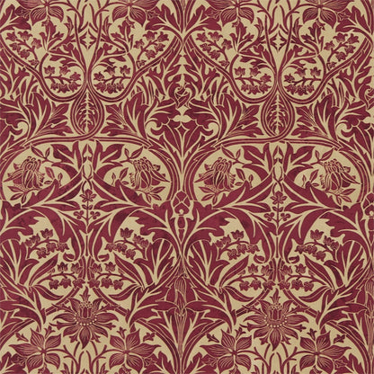 Bluebell Fabric by Morris & Co. - DM6F220332 - Claret/Gold