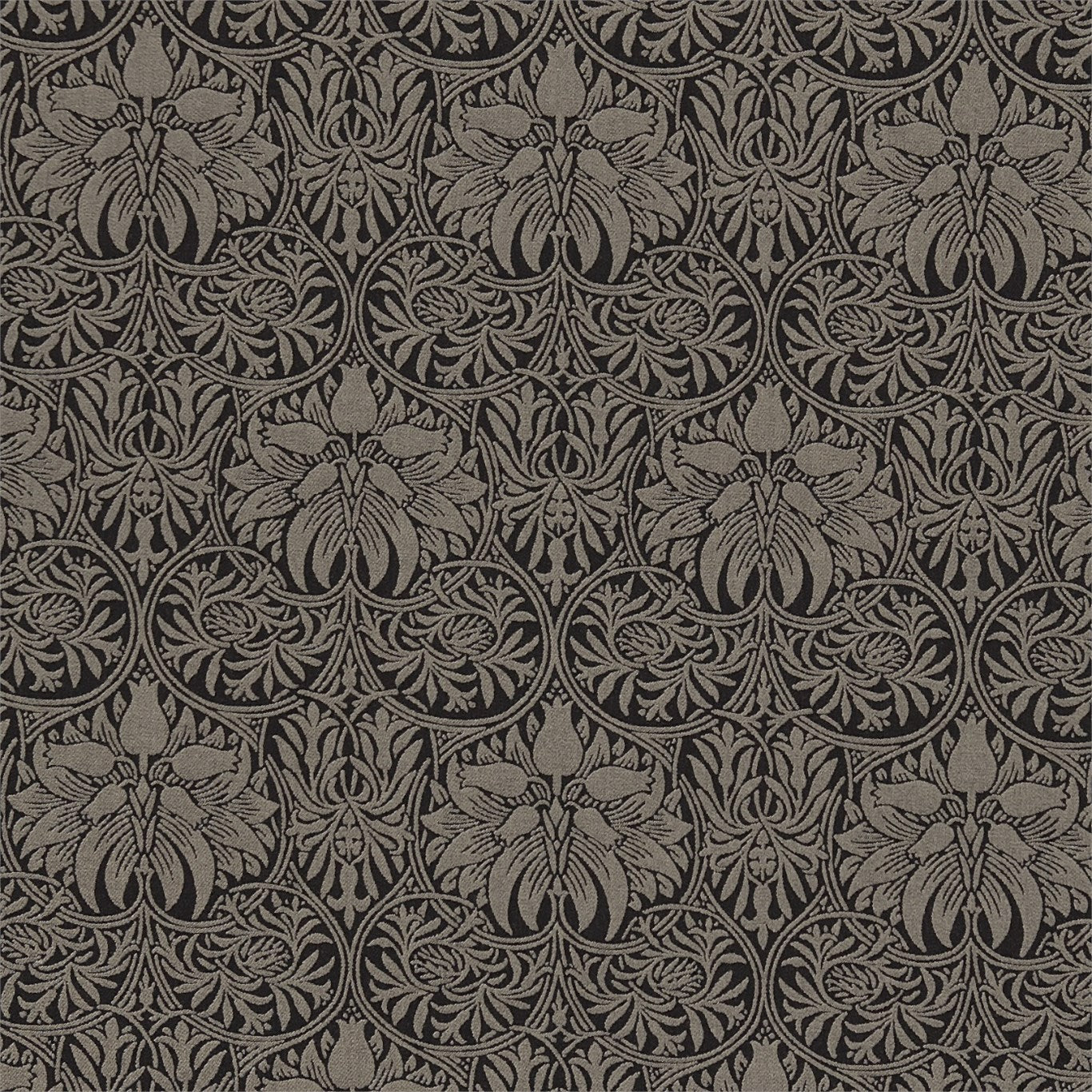 Crown Imperial Fabric by Morris & Co. - DM6W230292 - Black/Linen