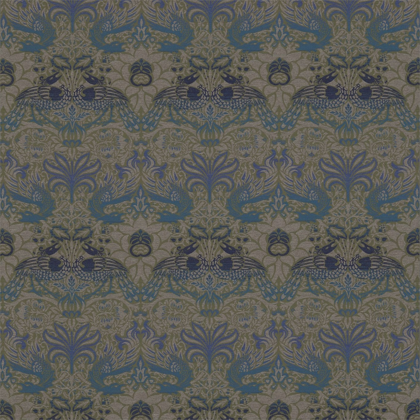 Peacock & Dragon Fabric by Morris & Co.