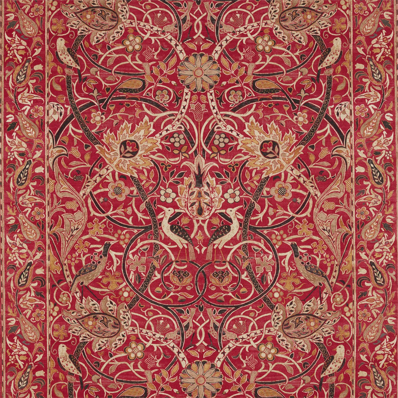 Bullerswood Fabric by Morris & Co. - DMA4226392 - Paprika/Gold
