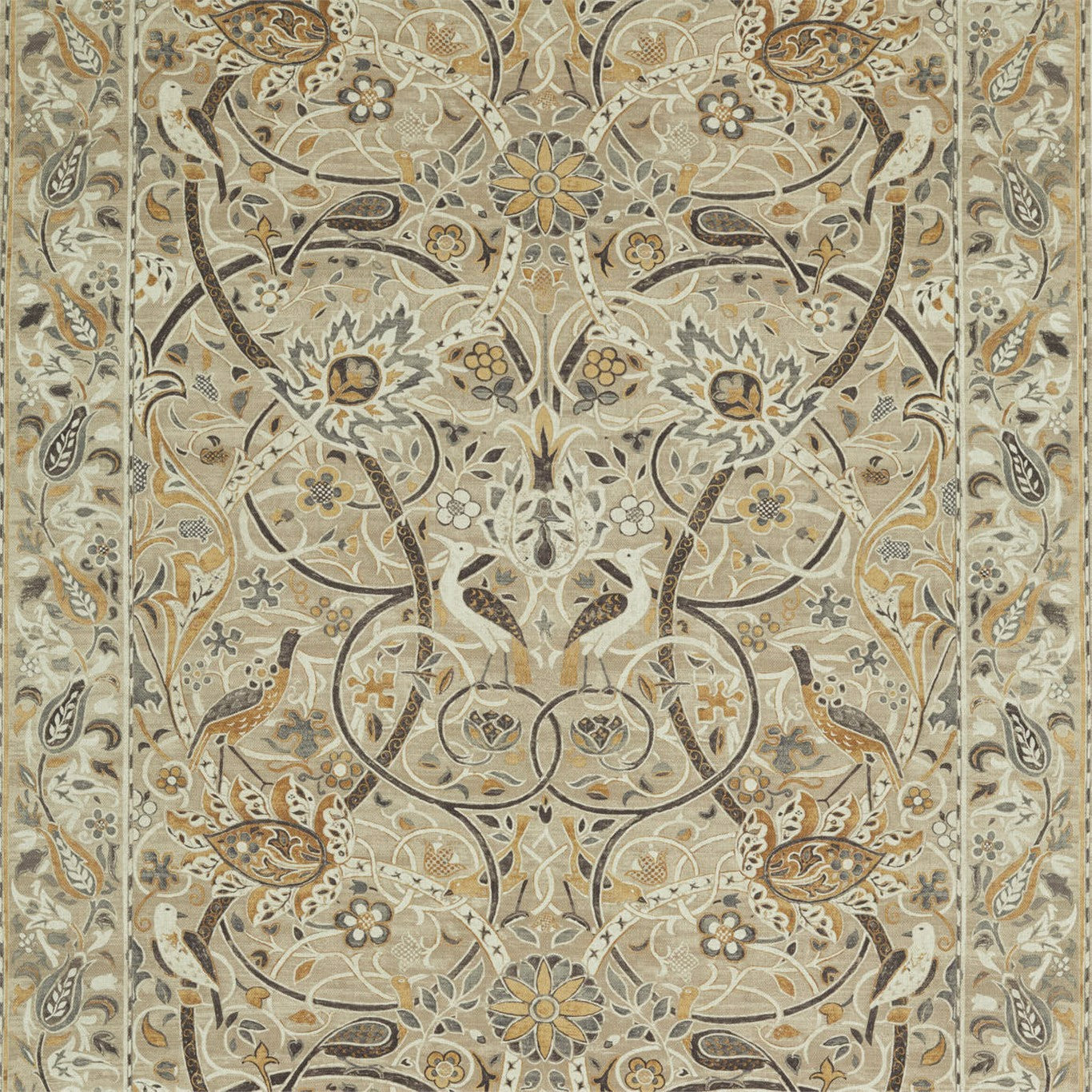 Bullerswood Fabric by Morris & Co. - DMA4226394 - Stone/Mustard
