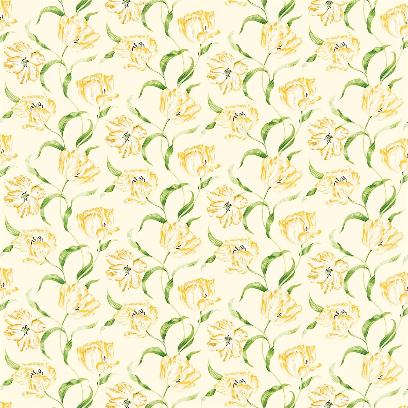 Dancing Tulips Fabric by Sanderson Home - DMAY221951 - Primrose/Green