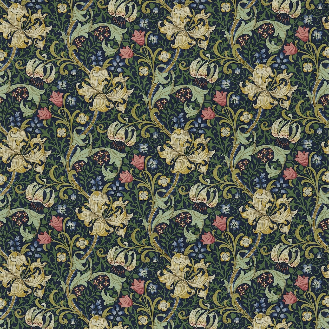 Golden Lily Fabric by Morris & Co.