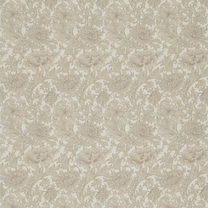 Chrysanthemum Toile Fabric by Morris & Co. - DMCOCH204 - Sisal/Canvas
