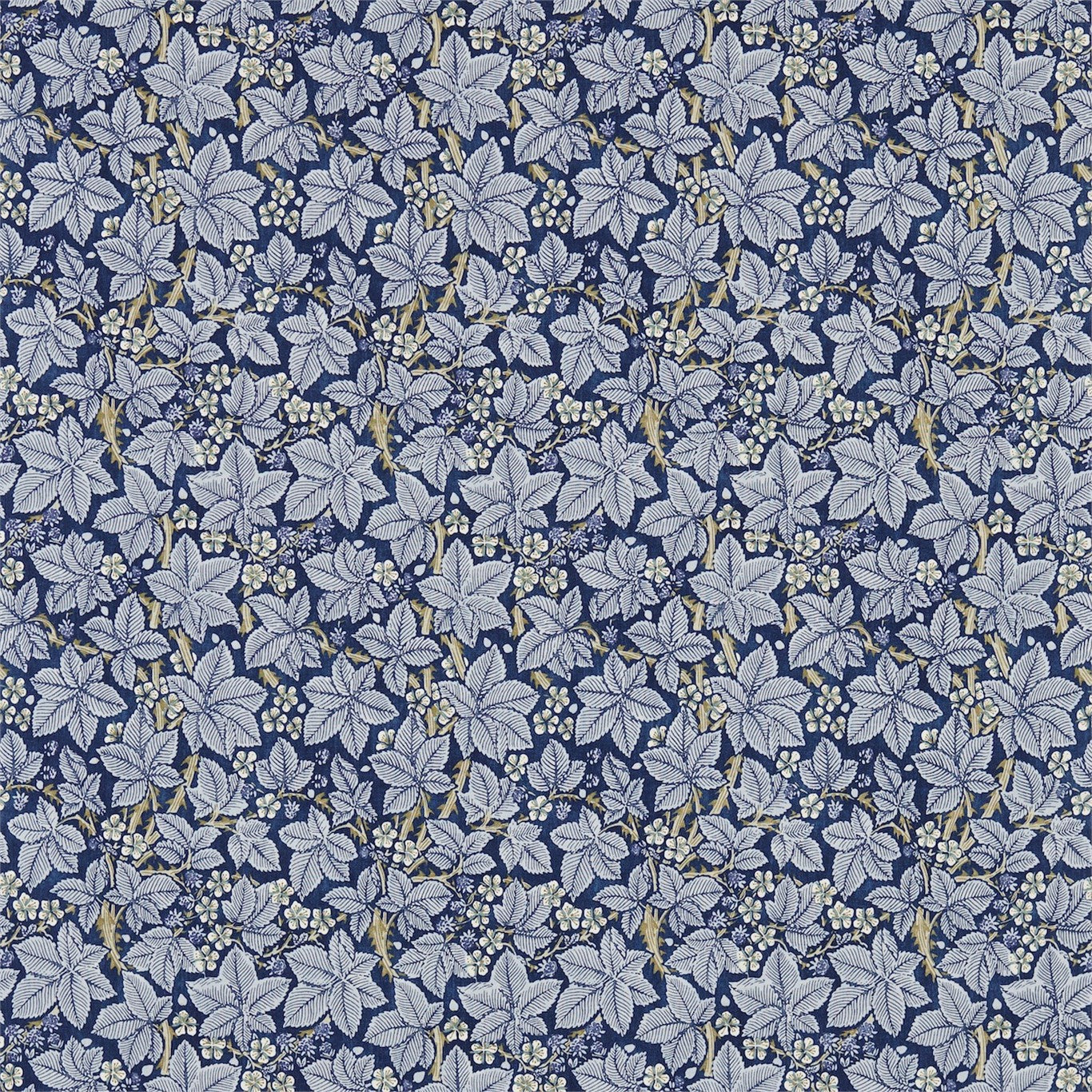 Bramble Fabric by Morris & Co. - DMCR226443 - Indigo/Mineral