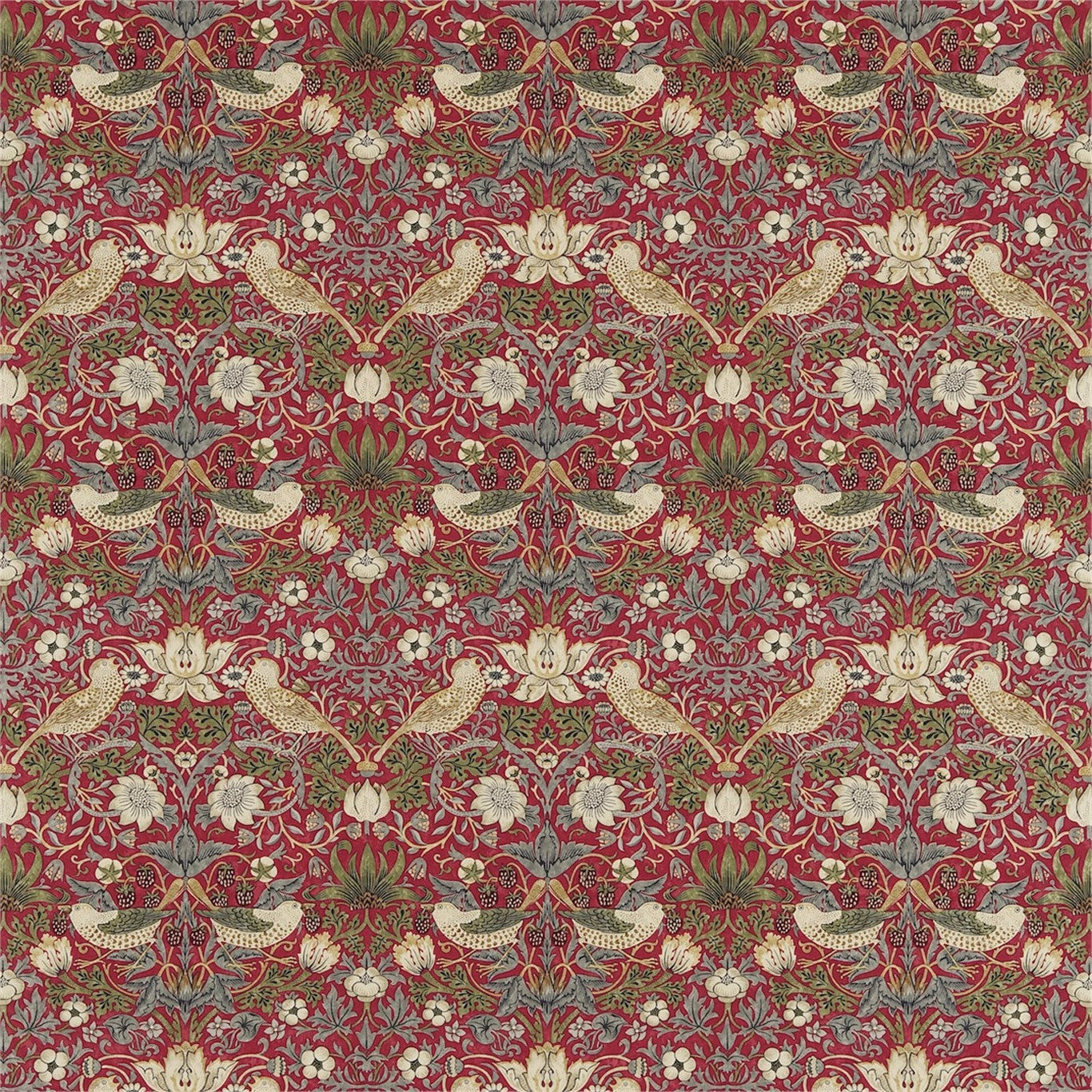 Strawberry Thief Fabric by Morris & Co.
