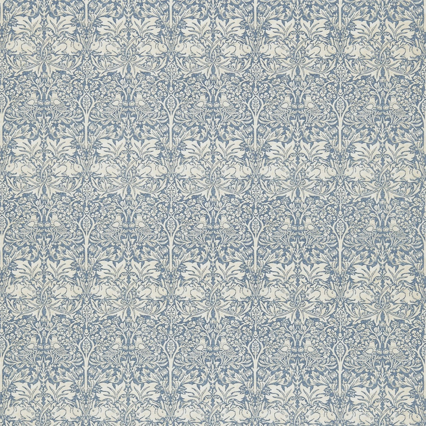 Brer Rabbit Fabric by Morris & Co. - DMFPBR202 - Slate/Vellum