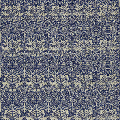 Brer Rabbit Fabric by Morris & Co. - DMFPBR205 - Indigo/Vellum
