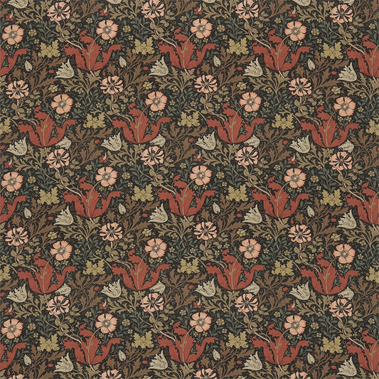 Compton Fabric by Morris & Co. - DMFPCO202 - Terracotta/Multi