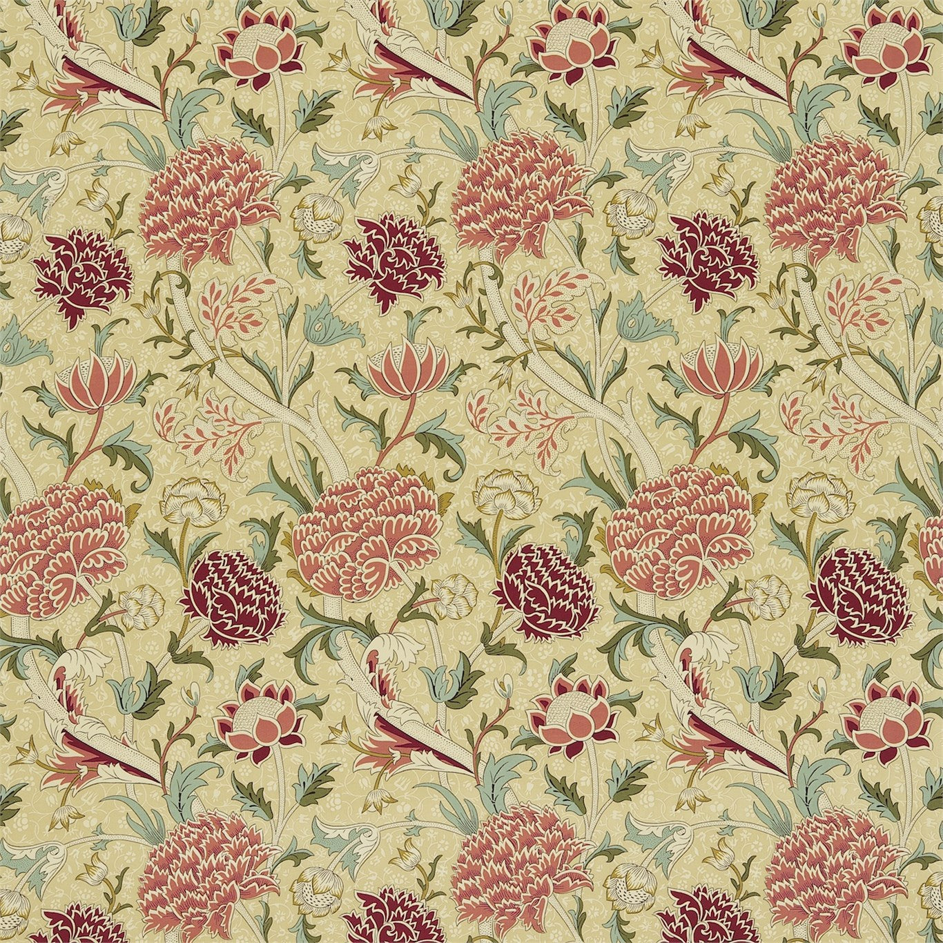 Cray Fabric by Morris & Co. - DMFPCR201 - Biscuit/Brick