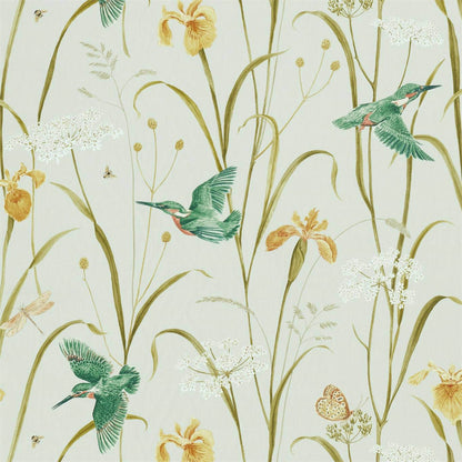 Kingfisher & Iris Fabric by Sanderson