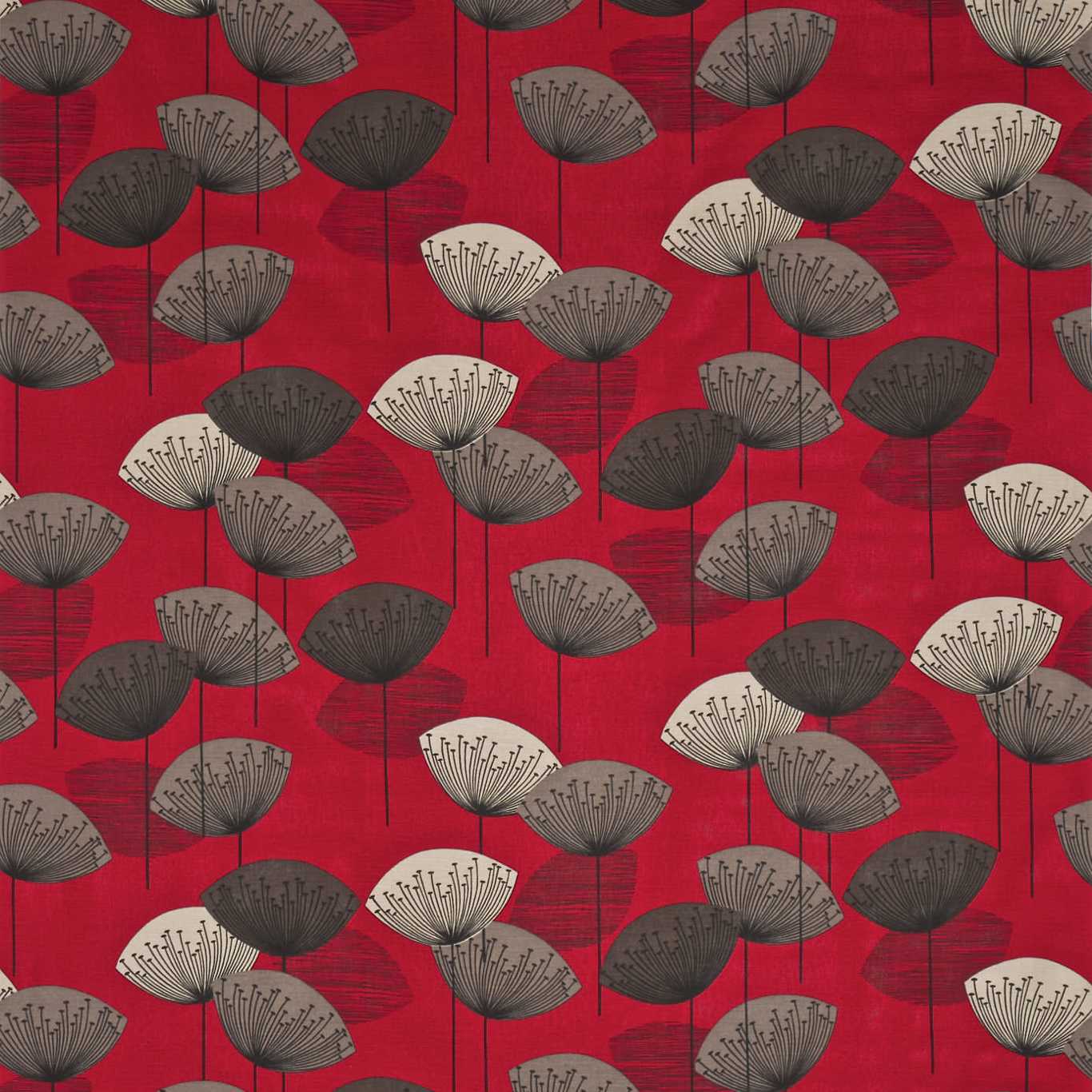 Dandelion Clocks Fabric by Sanderson - DOPNDA201 - Red