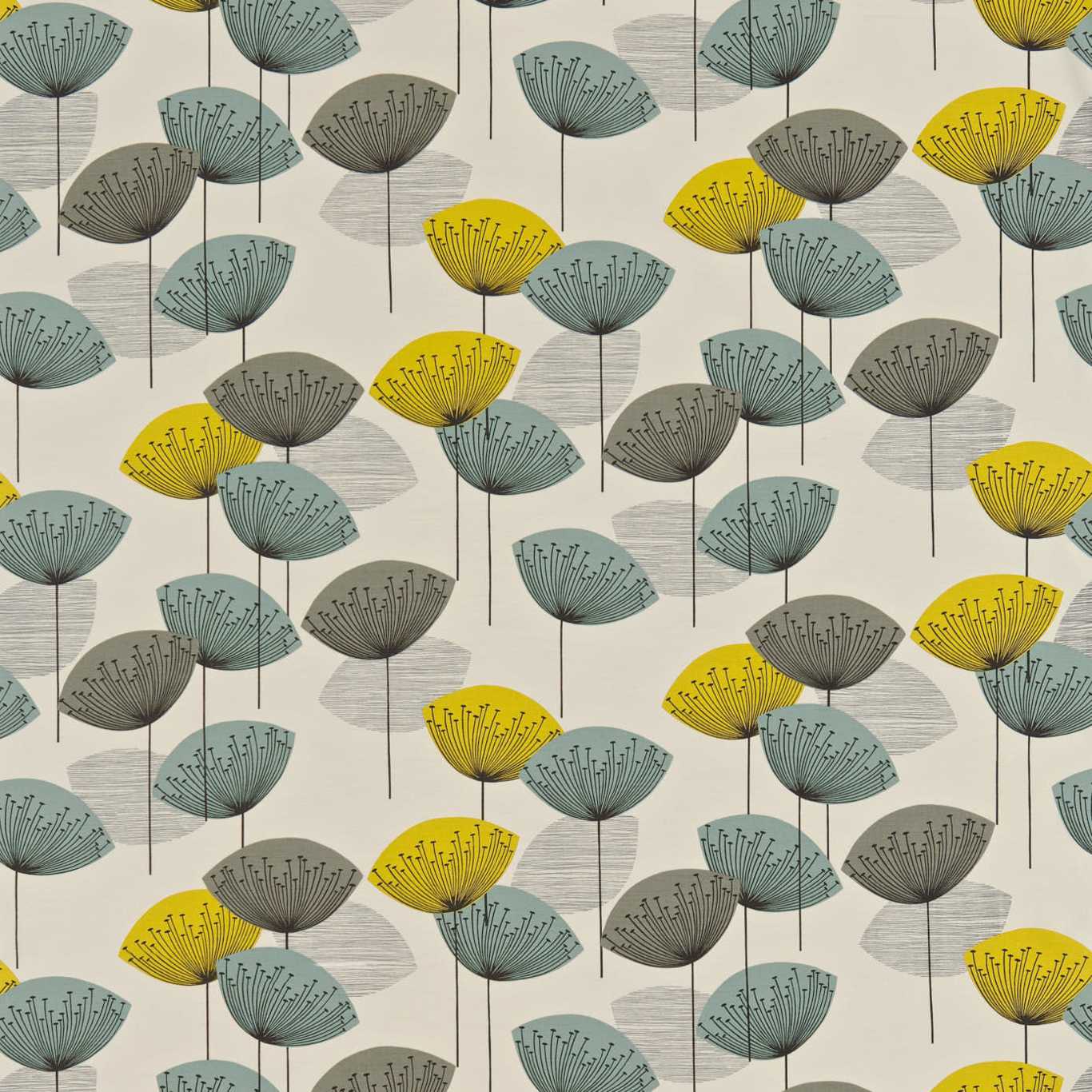 Dandelion Clocks Fabric by Sanderson - DOPNDA204 - Chaffinch