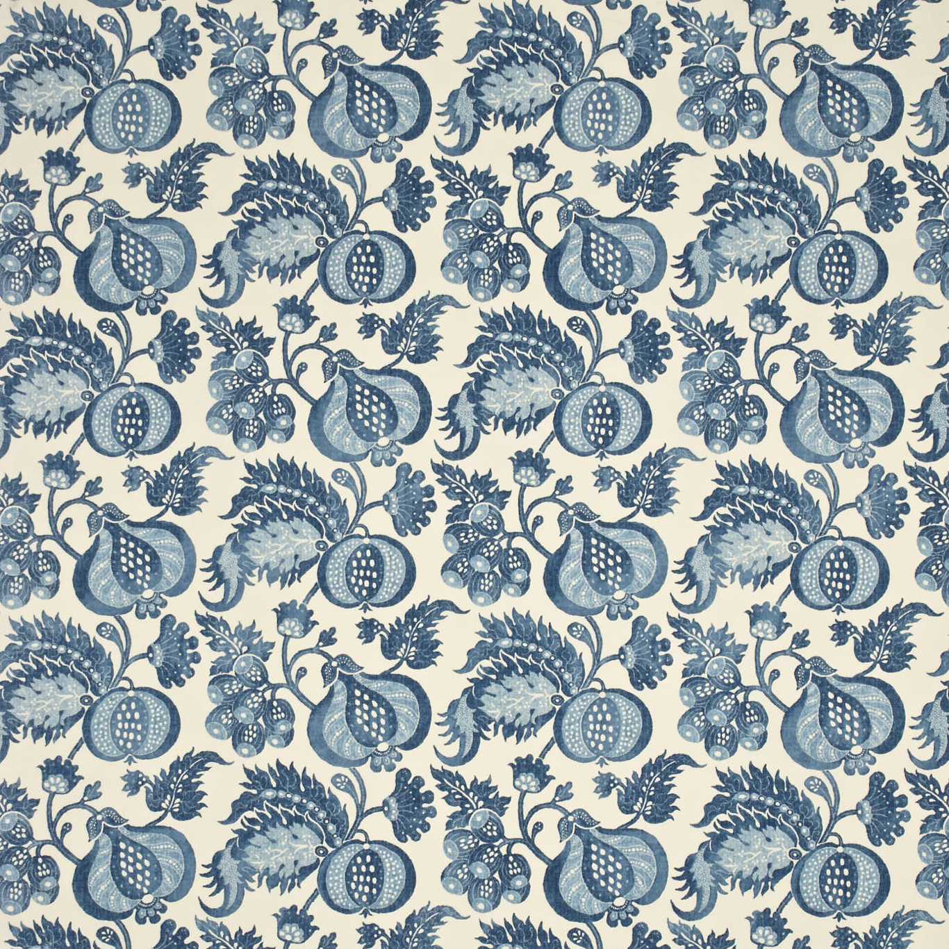 China Blue Fabric by Sanderson - DPEMCH204 - Indigo/Neutral