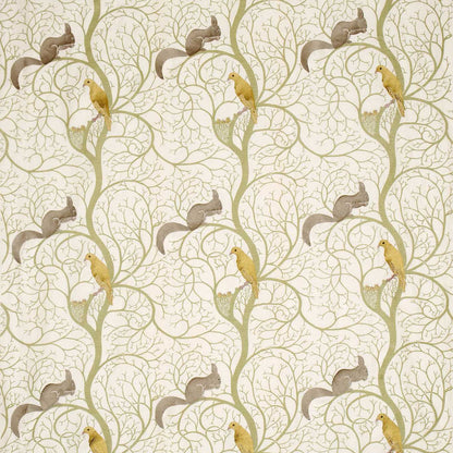 Squirrel & Dove Embroidery Fabric by Sanderson