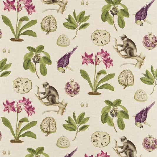 Capuchins Fabric by Sanderson - DVOY223274 - Boysenberry