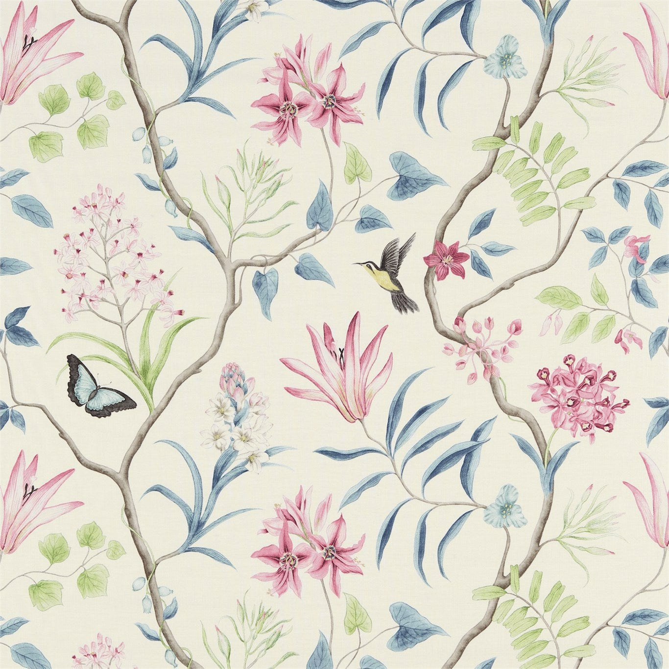 Clementine Fabric by Sanderson - DVOY223296 - Dusky Pink