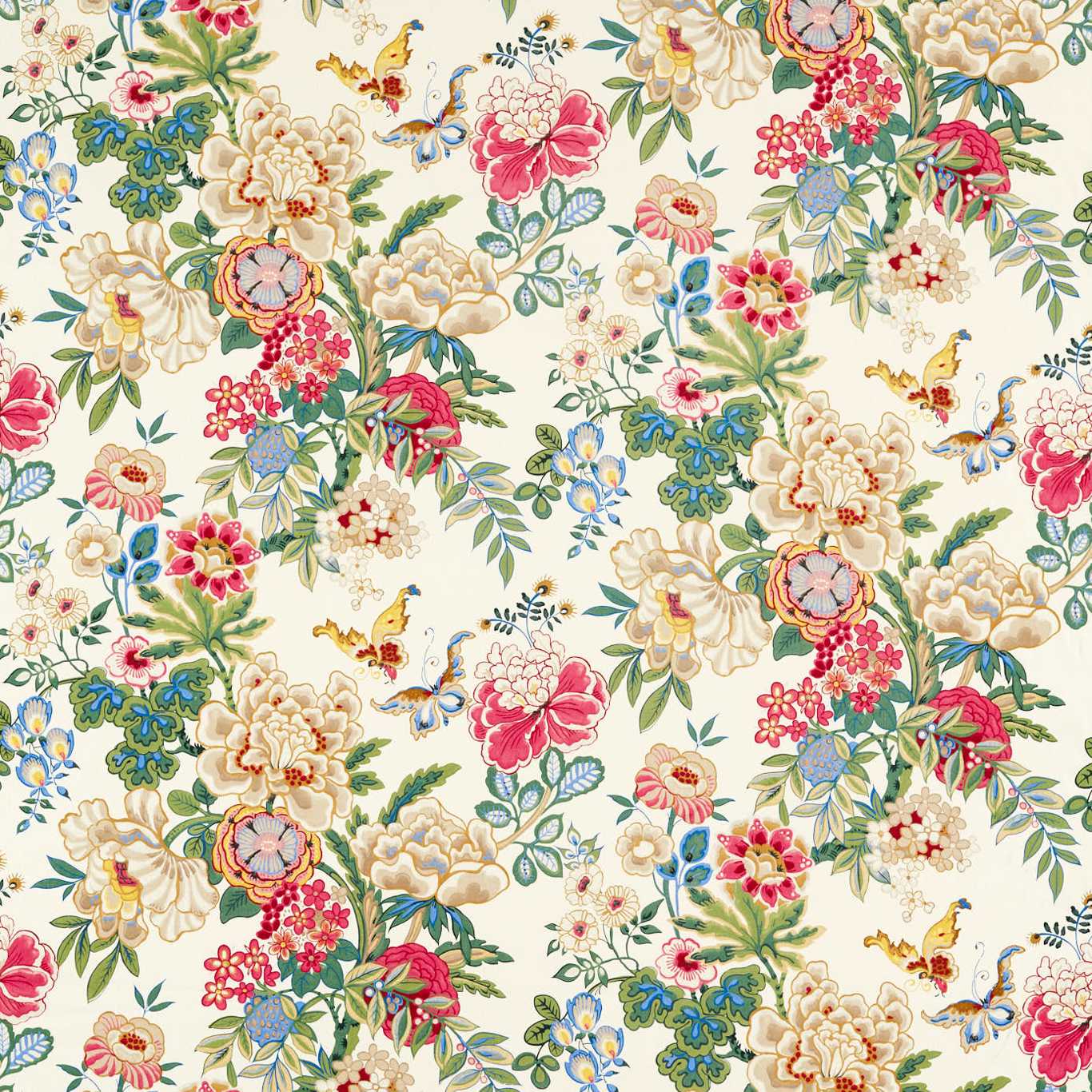 Emperor Peony Fabric by Sanderson - DWAT226962 - Lotus Pink