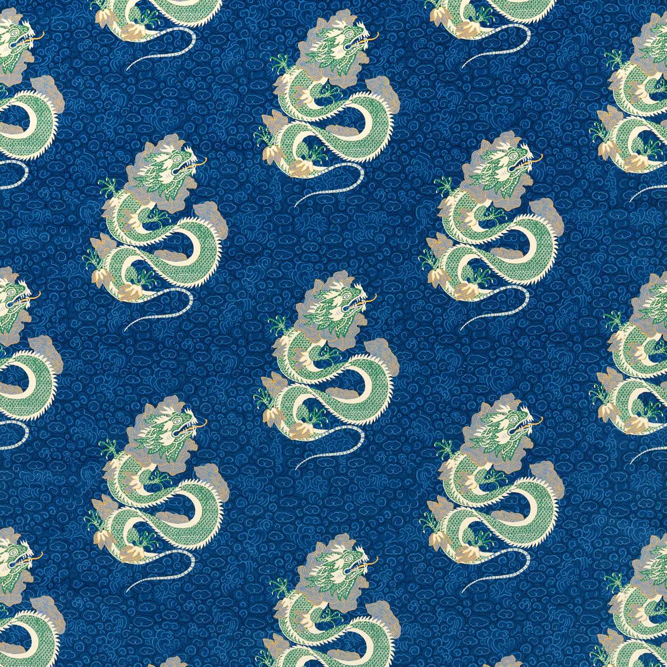 Water Dragon Fabric by Sanderson