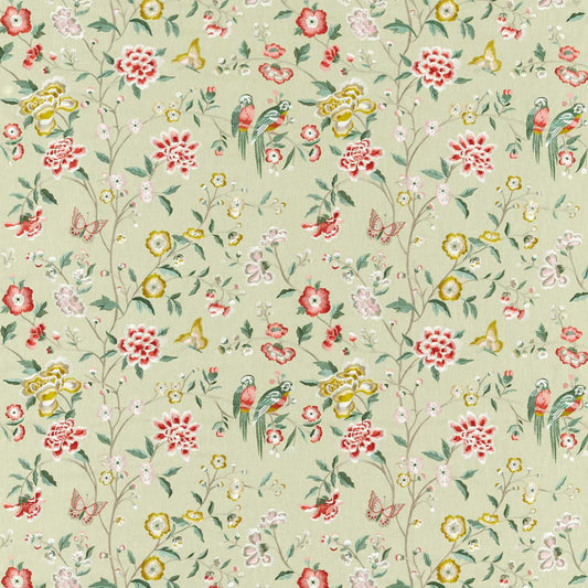 Chinoiserie Hall Fabric by Sanderson - DWAT237275 - Bamboo & Rose