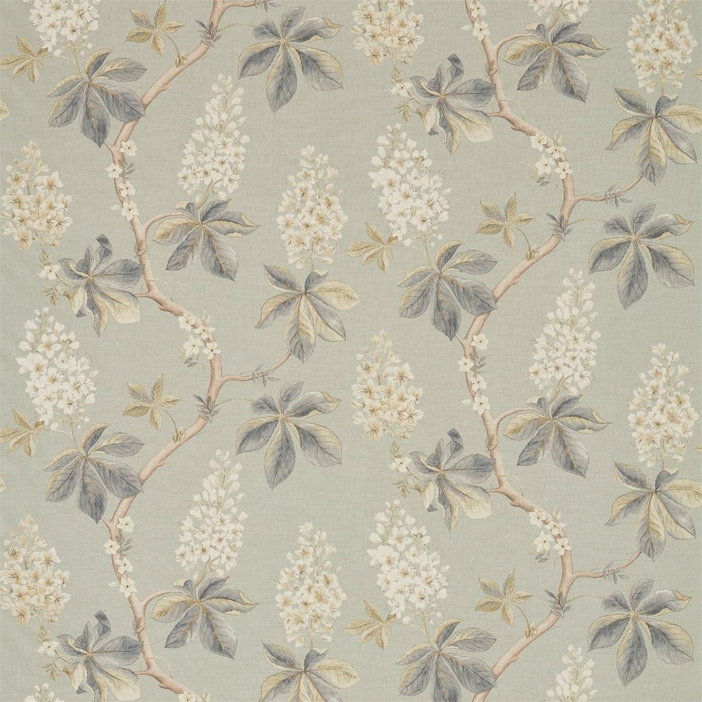 Chestnut Tree Fabric by Sanderson - DWOW225513 - Grey Blue/Sage